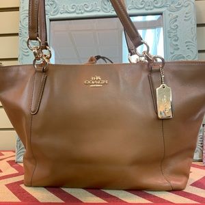 Coach Tan tote gently used!